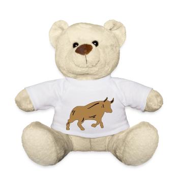 Börsenbulle - Teddy - Weiß - Vorne