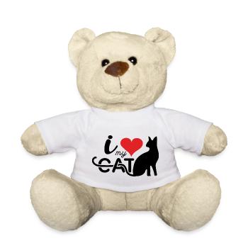 I Love my Cat Amoureux des animaux Chat - Nounours - blanc - Devant