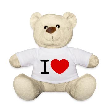 I love you, I love you, Valentine's Day gift - Teddy Bear - white - Front
