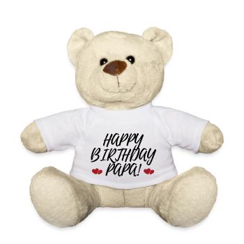 Joyeux anniversaire papa de l’anniversaire préféré - Nounours - blanc - Devant