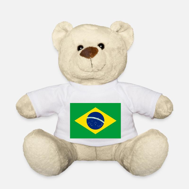 Brasil flag - Nounours - blanc