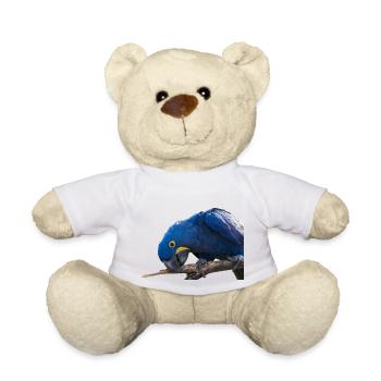 Hyazinth Ara Papagei Gesichtsansicht - Teddy - Weiß - Vorne
