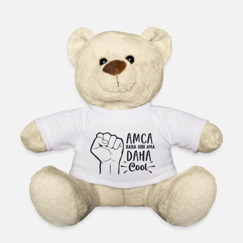 Amca Baba Gibi Ama Daha Cool - Teddy - Weiß