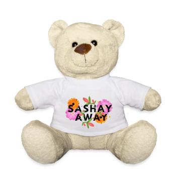 Sashay Away - floral - Teddy Bear - white - Front