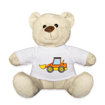 excavator - Teddy Bear - white - Front