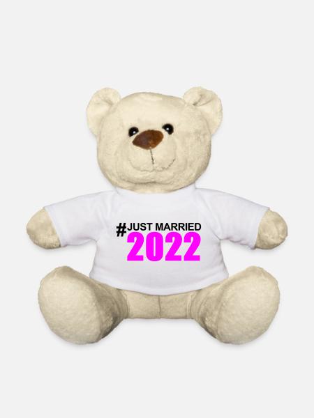 Just Married 2022 Hashtag - Teddy - Weiß