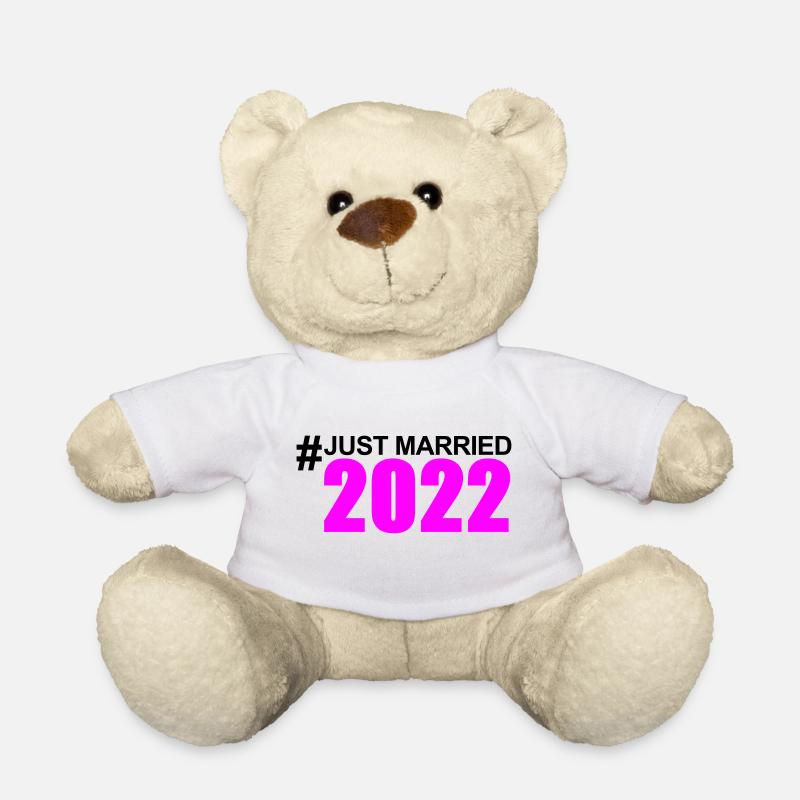 Just Married 2022 Hashtag - Teddy - Weiß