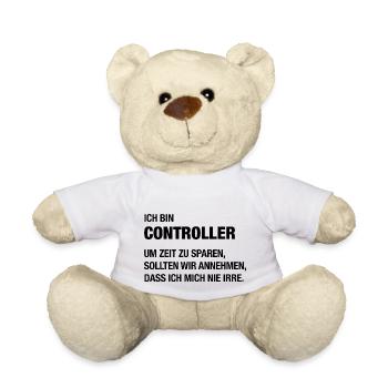 Ich bin Controller, ich irre mich nie! - Teddy - Weiß - Vorne