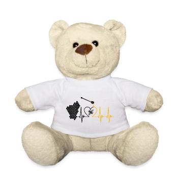 Bee, honey, pulse, honey bee, beekeeper, honeycomb - Teddy Bear - white - Front