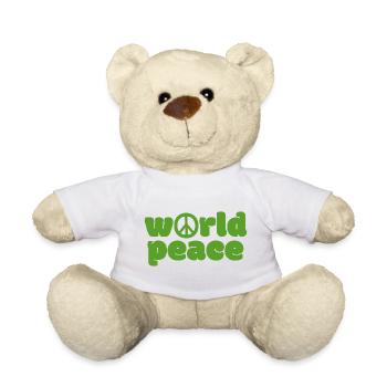 Paix mondiale - Vert - Nounours - blanc - Devant