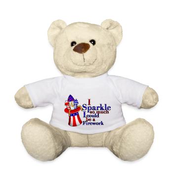 I Sparkle So Much I Could Be A Firework - Teddy Bear - white - Front