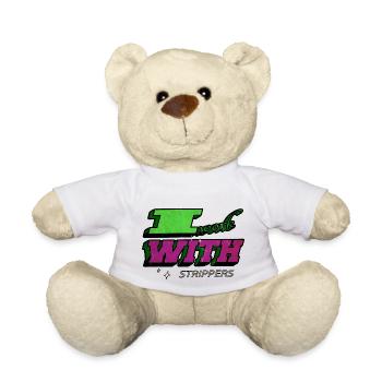 retired electricity electrician gift jokes lineman - Teddy Bear - white - Front