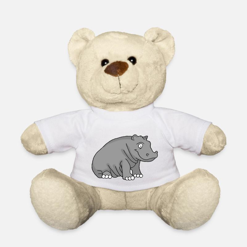 Hippopotame - Nounours - blanc