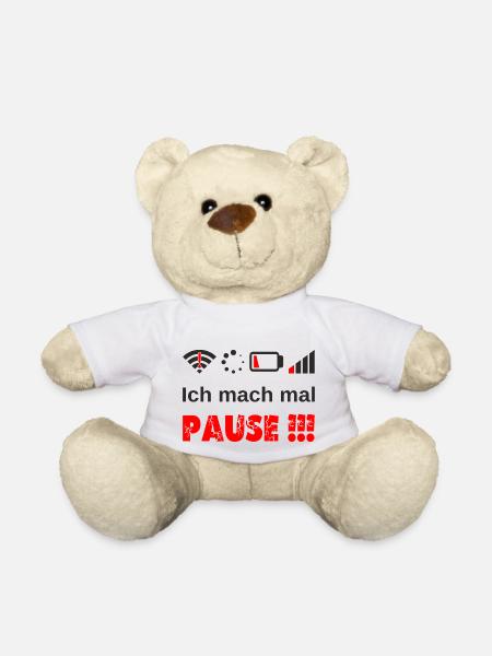 Ich mach mal Pause ! Gamer Nerd Problem Wlan Akku - Teddy - Weiß