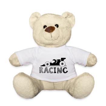 Racing Car Kids Symbol Car Formula Racing Graphic - Nounours - blanc - Devant
