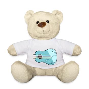 Chat guitare - Nounours - blanc - Devant
