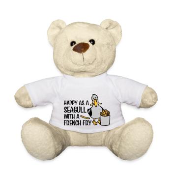 Heureux comme une mouette - Nounours - blanc - Devant