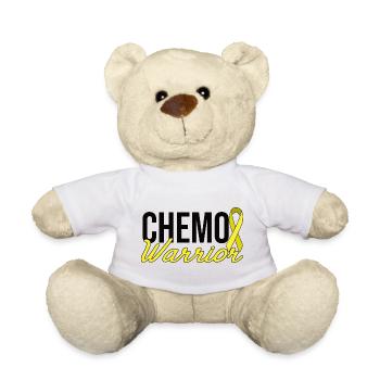 Chemo Warrior - Ruban jaune - Nounours - blanc - Devant