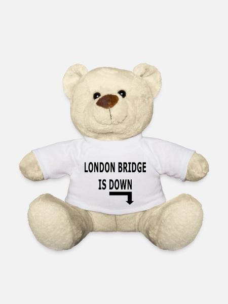 LONDON BRIDGE IS DOWN - Teddy Bear - white