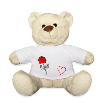 CŒUR ROSE POUR LES AMOUREUX - IN LOVE #Liebe #Love - Nounours - blanc - Devant