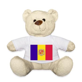drapeau andorre - Nounours - blanc - Devant