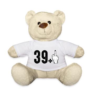 30+ Mittelfinger Grafik - Teddy - Weiß - Vorne
