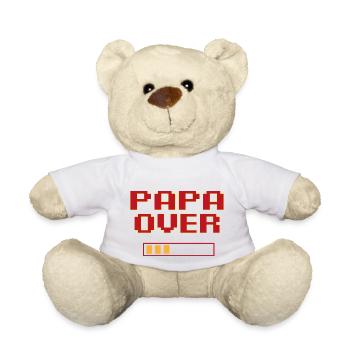 Papa over papa game over - Nounours - blanc - Devant