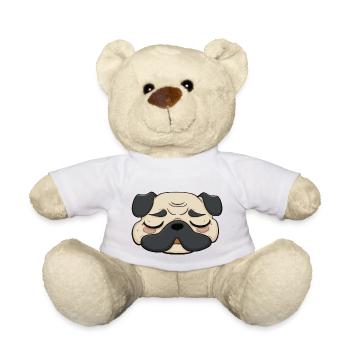 Sleeping Pug Dog Funny Dog Owners - Nounours - blanc - Devant