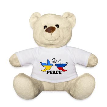 Ukraine russland frieden taube - Teddy - Weiß - Vorne