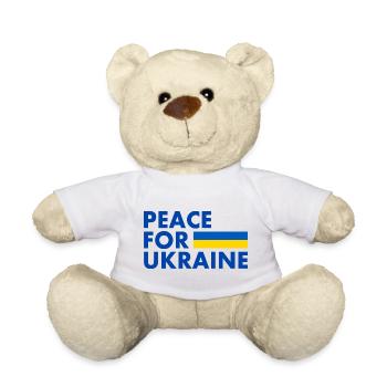 Peace for ukraine - Teddy - Weiß - Vorne