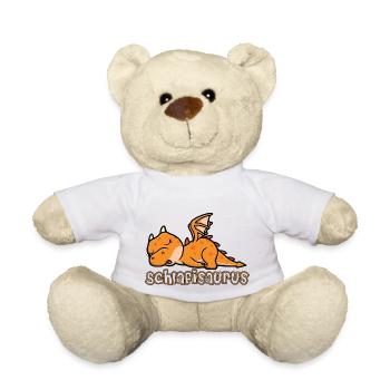 Schlafisaurus Schlafshirt Lieblingsshirt - Teddy - Weiß - Vorne