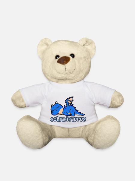 Schlafisaurus Schlafshirt Lieblingsshirt - Teddy - Weiß