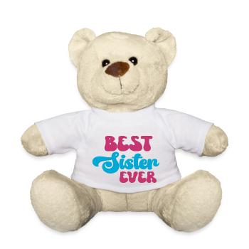 Best Sister Ever - Teddy Bear - white - Front