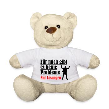 Keine Probleme nur Lösungen - Teddy - Weiß - Vorne