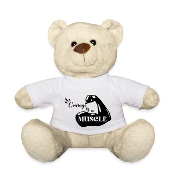 Les muscles sont la force - Nounours - blanc - Devant