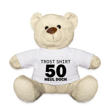 Trost Shirt 50 heul doch - Teddy - Weiß - Vorne