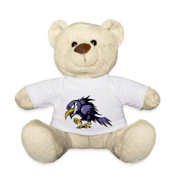 Guili le corbeau grognon - Nounours - blanc - Devant