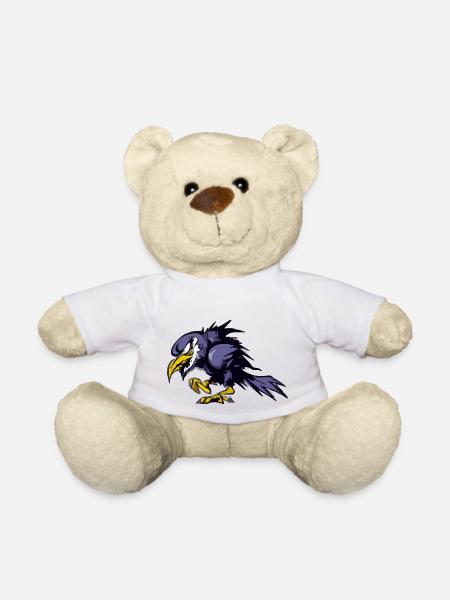 Guili, der mürrische Rabe - Teddy - Weiß