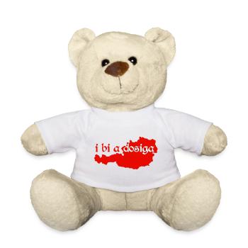 i bi a Dosiga - I am a local, dialect - Teddy Bear - white - Front