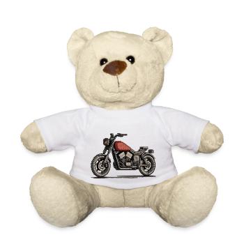Die Motorradsaison hat begonnen - Teddy - Weiß - Vorne