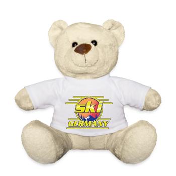 Ski Germany retro style ski logo - Teddy Bear - white - Front
