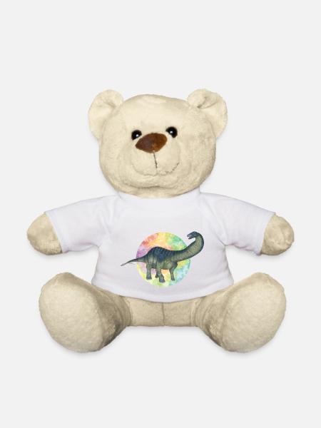 Colored Dinosaurs - Teddy Bear - white