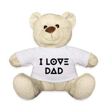 I LOVE DAD - Teddy Bear - white - Front