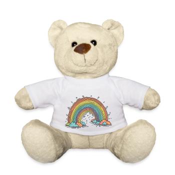 Rainbow - Teddy Bear - white - Front