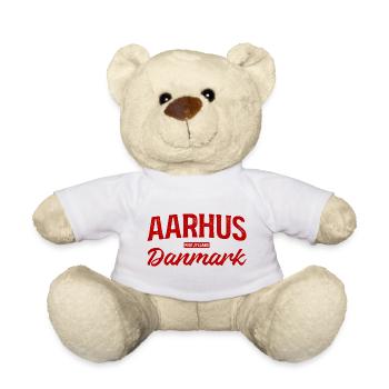 Aarhus Danmark Lettering Retro - Teddy Bear - white - Front