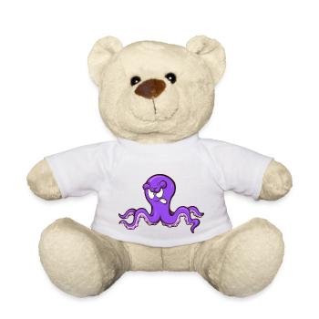 Pieuvre en colère - Nounours - blanc - Devant