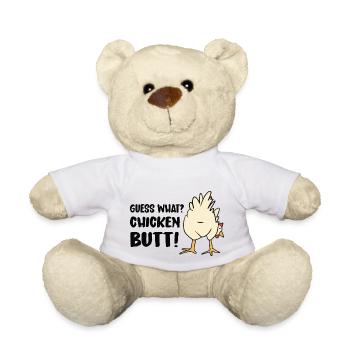 Devine quoi? Cul de poulet! - Nounours - blanc - Devant