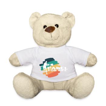 Padel Paddle Raquette Tennis Sport I Cadeau - Nounours - blanc - Devant