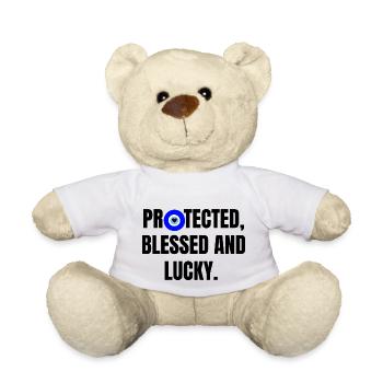 Protected and lucky - Teddy Bear - white - Front
