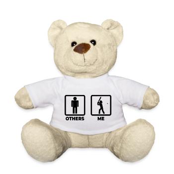 Me as a cricketer - Teddy Bear - white - Front